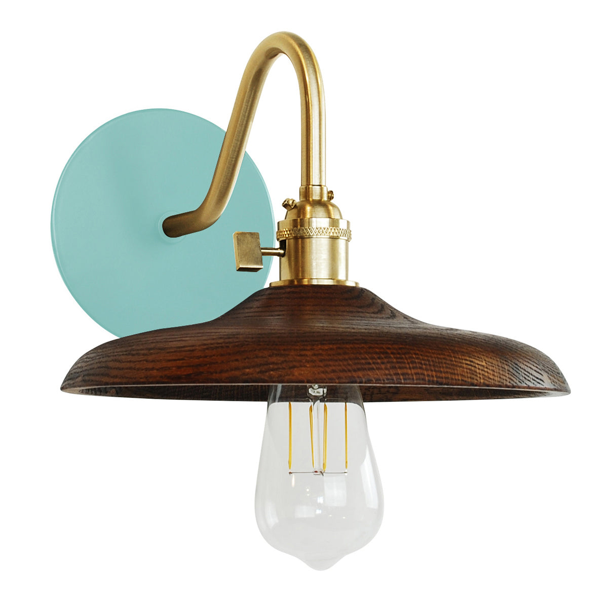 Montclair Light Works - SCL410-48-91 - One Light Wall Sconce - Uno - Sea Green with Brushed Brass