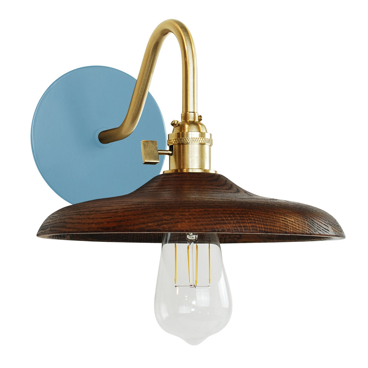 Montclair Light Works - SCL410-54-91 - One Light Wall Sconce - Uno - Light Blue with Brushed Brass