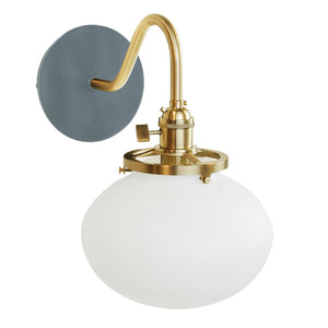 Montclair Light Works - SCL411-40-91 - One Light Wall Sconce - Uno - Slate Gray with Brushed Brass