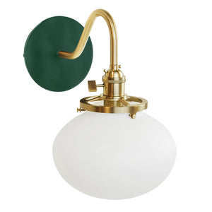 Montclair Light Works - SCL411-42-91 - One Light Wall Sconce - Uno - Forest Green with Brushed Brass