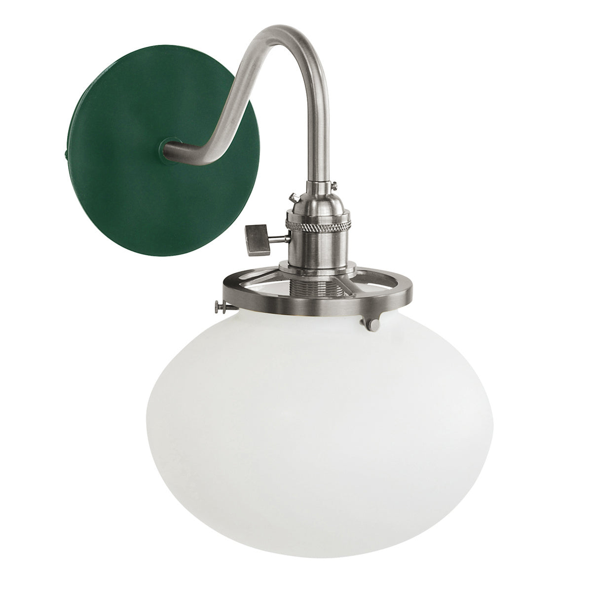 Montclair Light Works - SCL411-42-96 - One Light Wall Sconce - Uno - Forest Green with Brushed Nickel