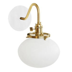 Montclair Light Works - SCL411-44-91 - One Light Wall Sconce - Uno - White with Brushed Brass