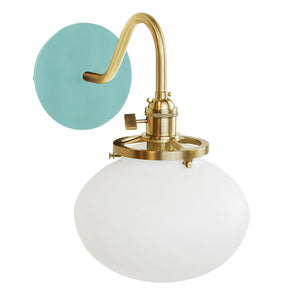 Montclair Light Works - SCL411-48-91 - One Light Wall Sconce - Uno - Sea Green with Brushed Brass