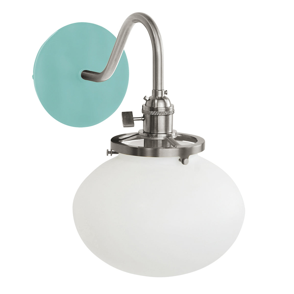 Montclair Light Works - SCL411-48-96 - One Light Wall Sconce - Uno - Sea Green with Brushed Nickel