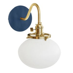 Montclair Light Works - SCL411-50-91 - One Light Wall Sconce - Uno - Navy with Brushed Brass