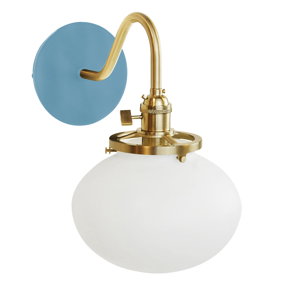 Montclair Light Works - SCL411-54-91 - One Light Wall Sconce - Uno - Light Blue with Brushed Brass