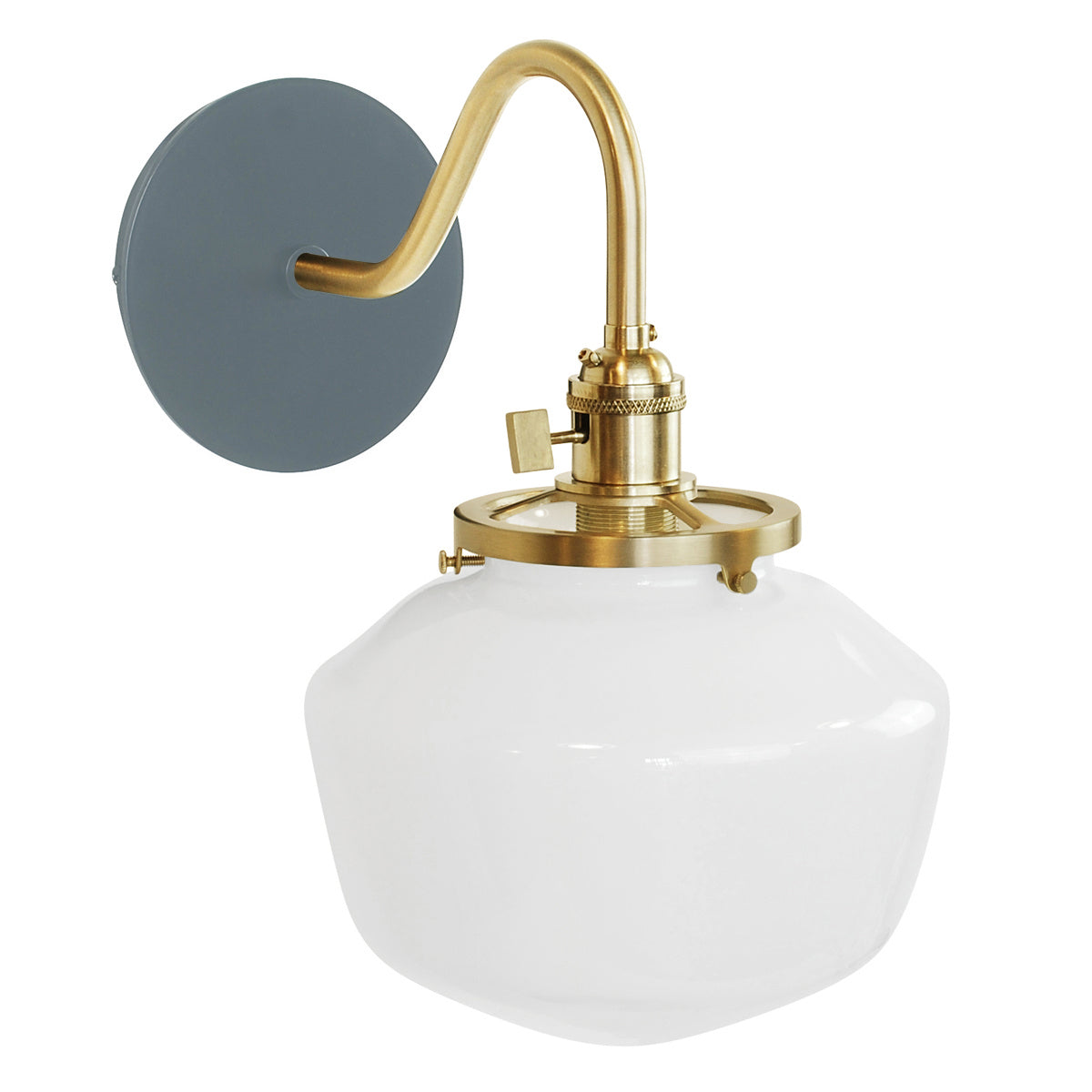 Montclair Light Works - SCL413-40-91 - One Light Wall Sconce - Uno - Slate Gray with Brushed Brass