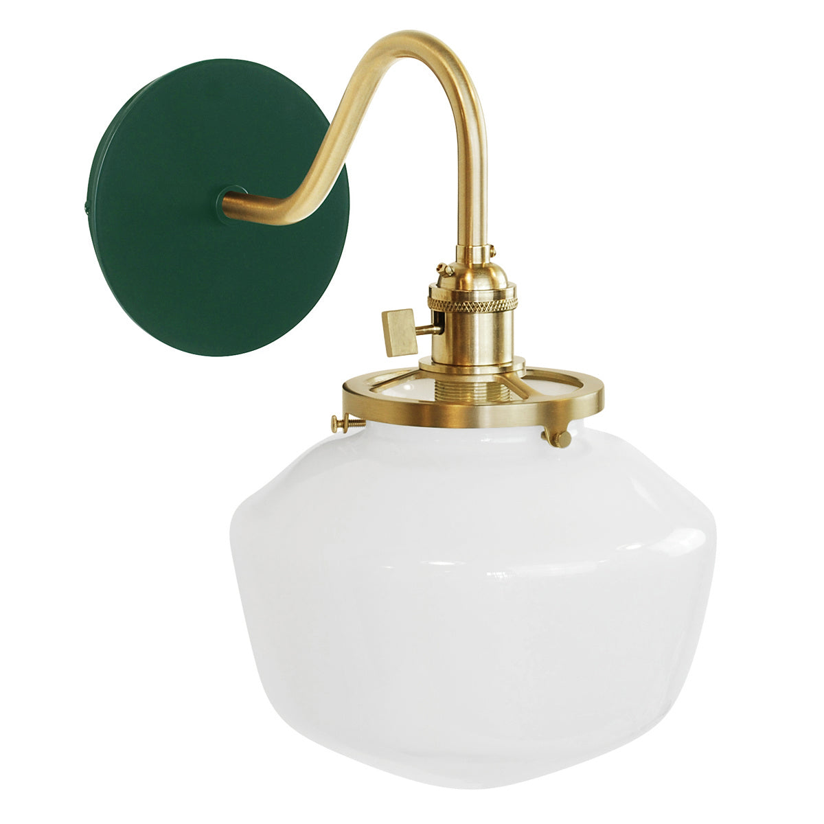 Montclair Light Works - SCL413-42-91 - One Light Wall Sconce - Uno - Forest Green with Brushed Brass