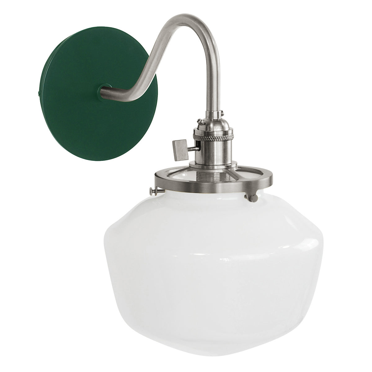 Montclair Light Works - SCL413-42-96 - One Light Wall Sconce - Uno - Forest Green with Brushed Nickel