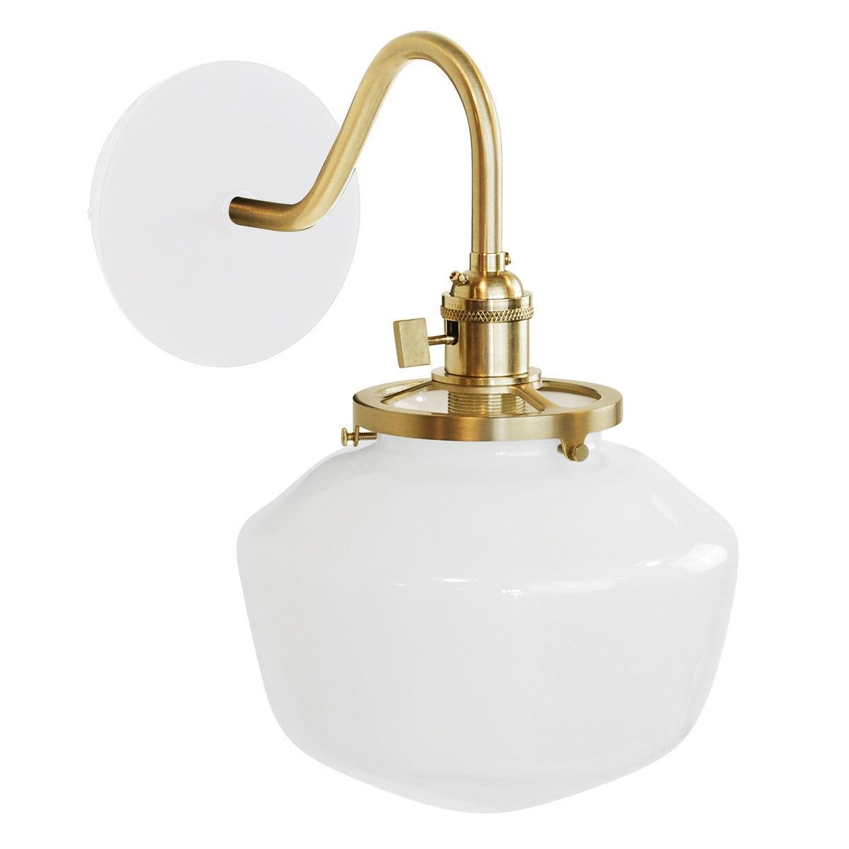 Montclair Light Works - SCL413-44-91 - One Light Wall Sconce - Uno - White with Brushed Brass