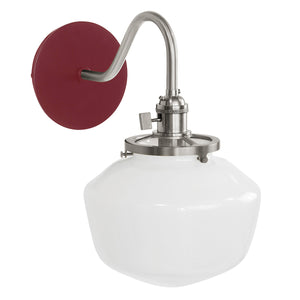 Montclair Light Works - SCL413-55-96 - One Light Wall Sconce - Uno - Barn Red with Brushed Nickel