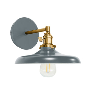 Montclair Light Works - SCM401-40-91 - One Light Wall Sconce - Uno - Slate Gray with Brushed Brass