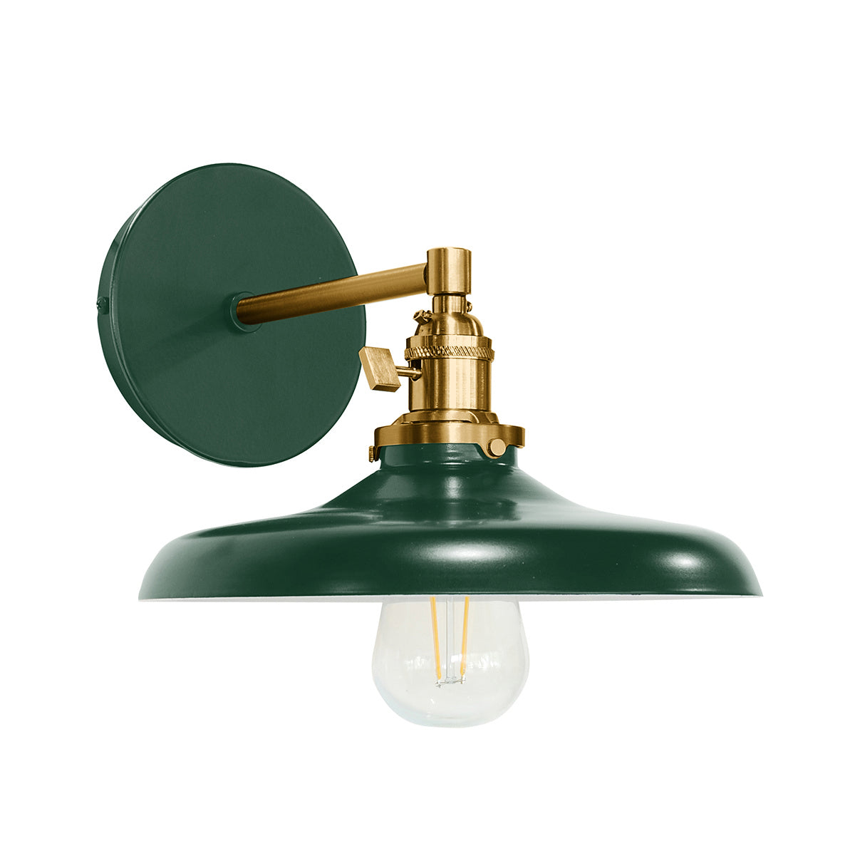 Montclair Light Works - SCM401-42-91 - One Light Wall Sconce - Uno - Forest Green with Brushed Brass