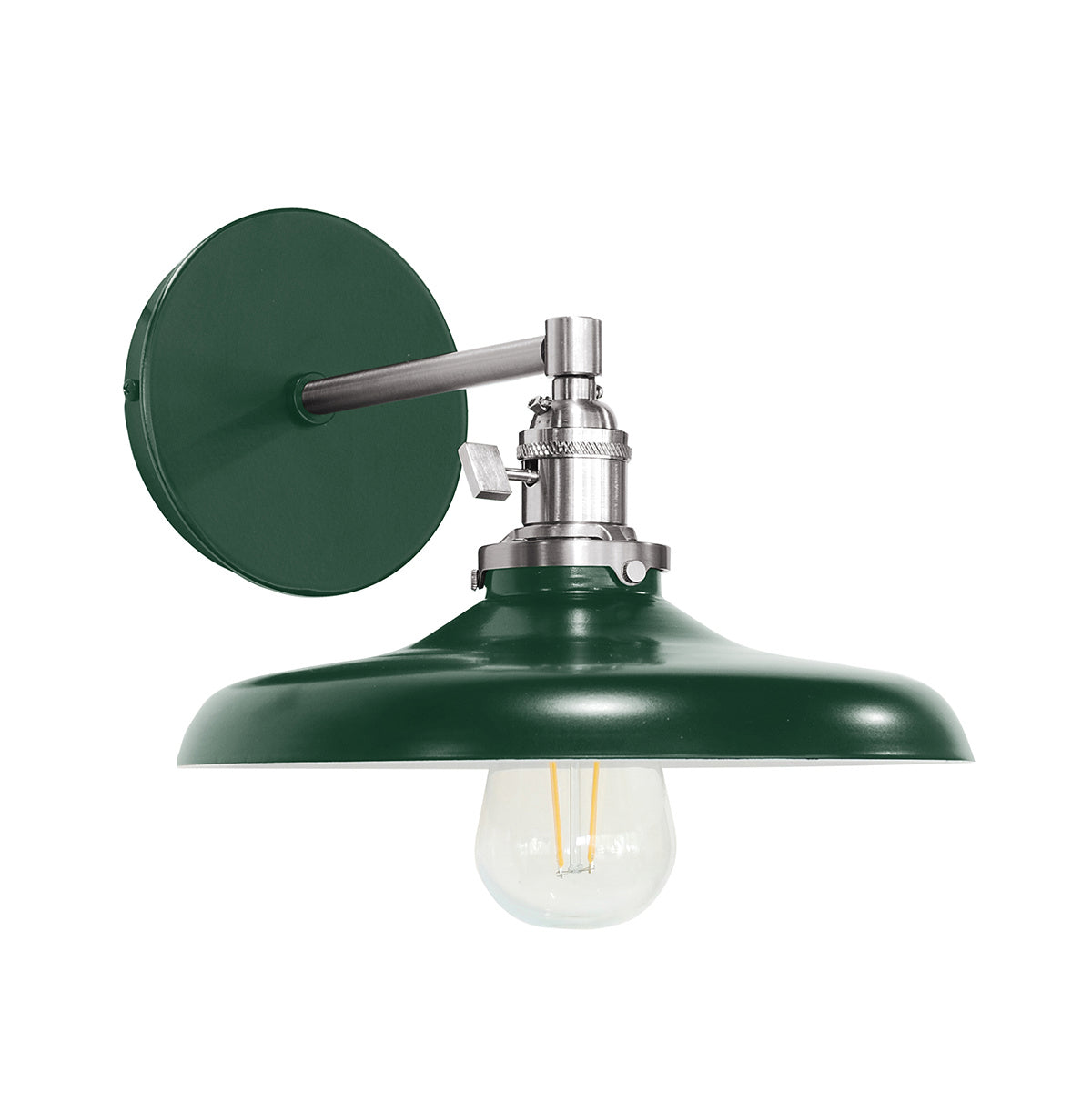 Montclair Light Works - SCM401-42-96 - One Light Wall Sconce - Uno - Forest Green with Brushed Nickel