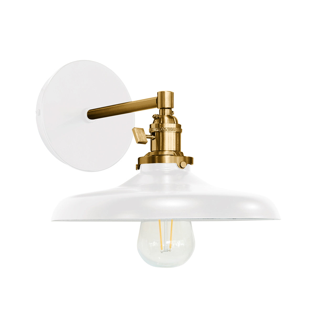 Montclair Light Works - SCM401-44-91 - One Light Wall Sconce - Uno - White with Brushed Brass