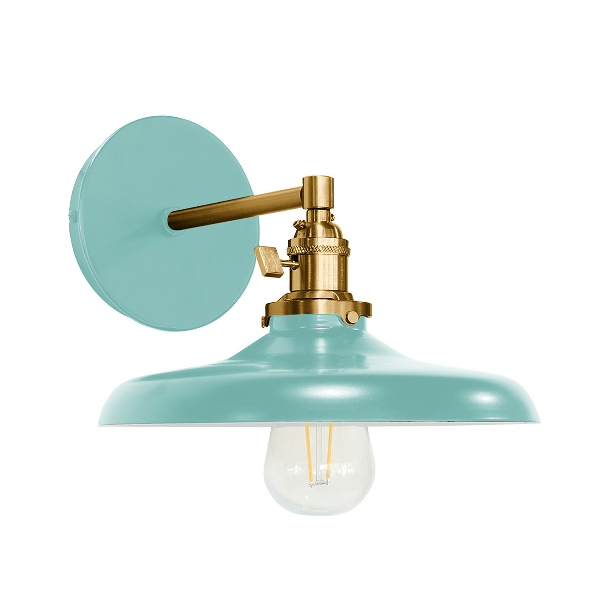 Montclair Light Works - SCM401-48-91 - One Light Wall Sconce - Uno - Sea Green with Brushed Brass