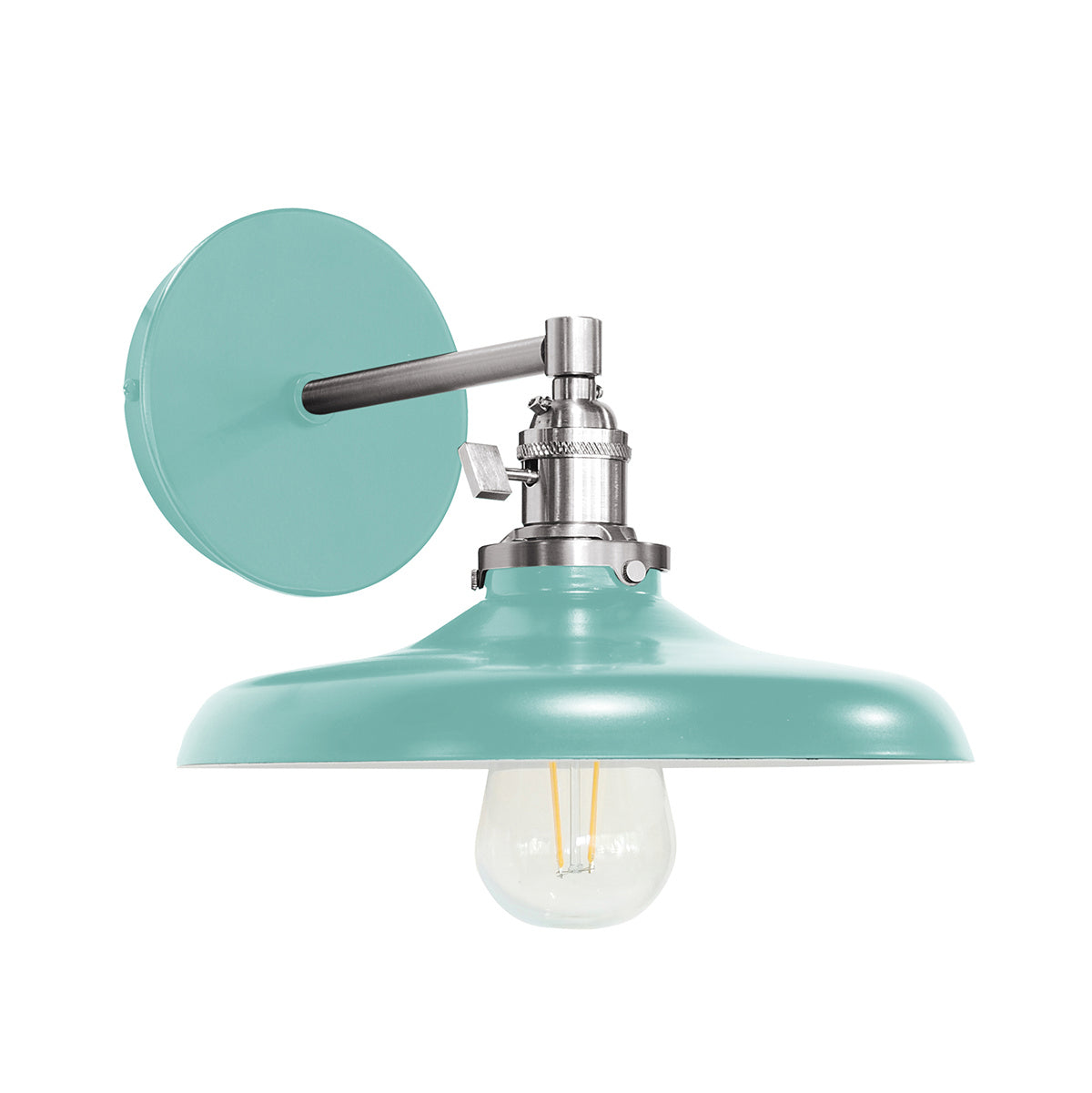 Montclair Light Works - SCM401-48-96 - One Light Wall Sconce - Uno - Sea Green with Brushed Nickel