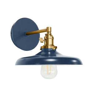 Montclair Light Works - SCM401-50-91 - One Light Wall Sconce - Uno - Navy with Brushed Brass