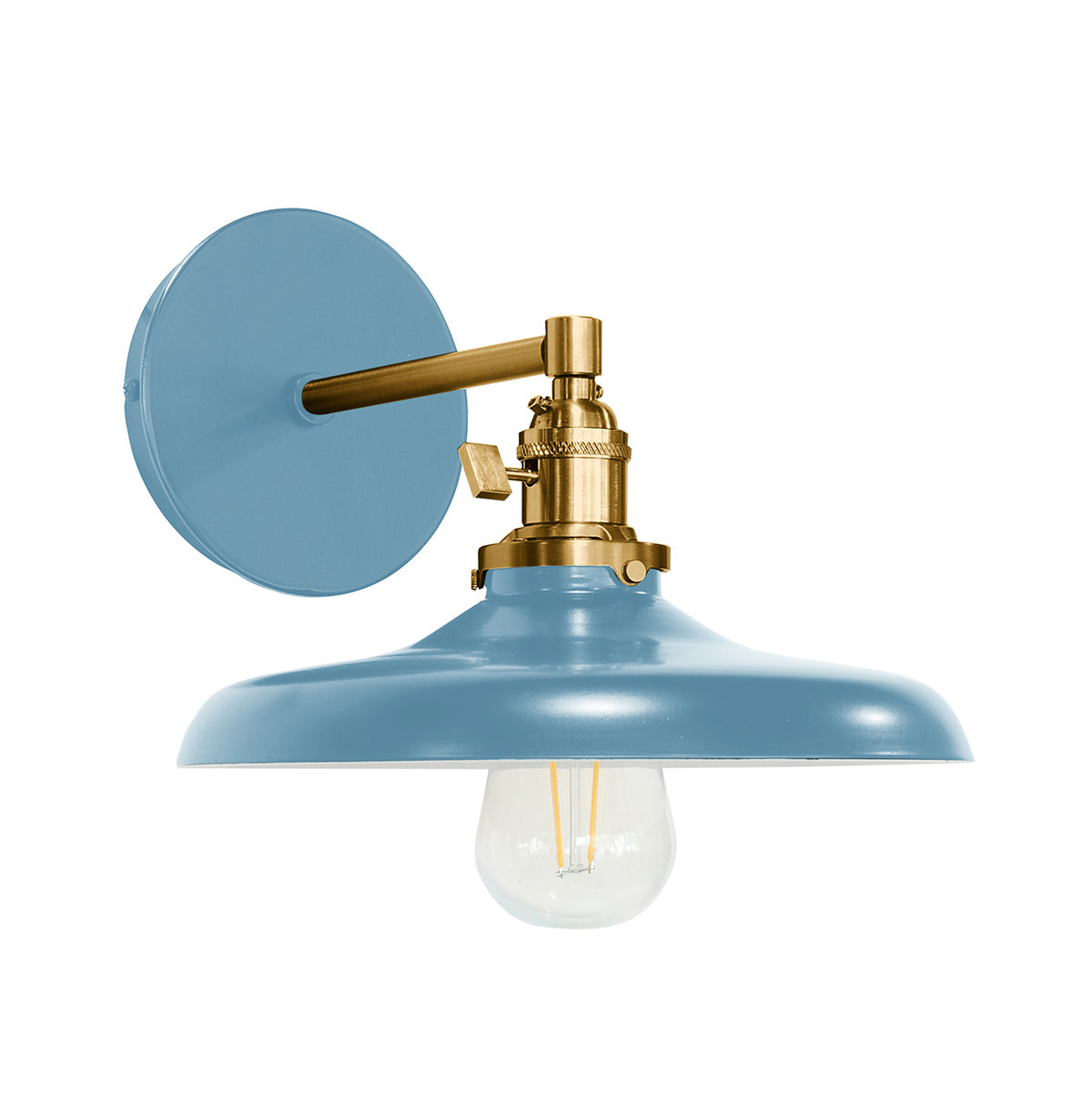 Montclair Light Works - SCM401-54-91 - One Light Wall Sconce - Uno - Light Blue with Brushed Brass