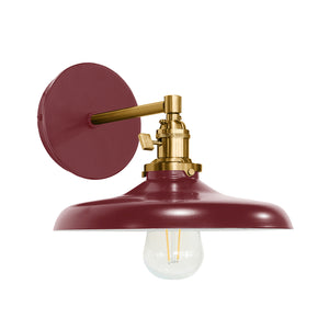 Montclair Light Works - SCM401-55-91 - One Light Wall Sconce - Uno - Barn Red with Brushed Brass