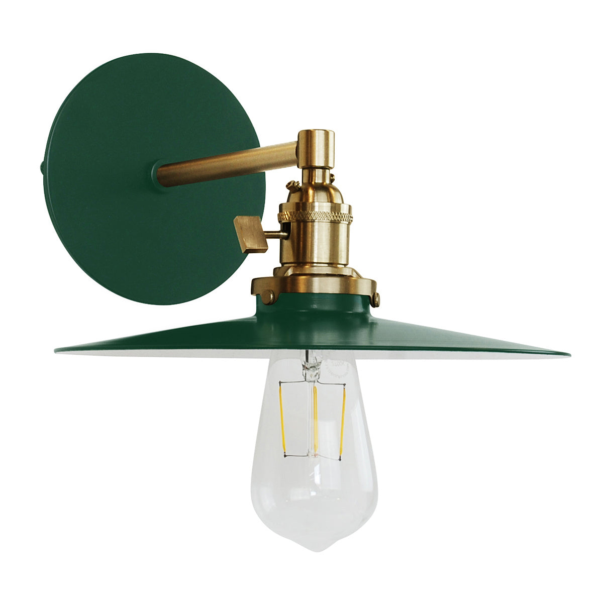 Montclair Light Works - SCM403-42-91 - One Light Wall Sconce - Uno - Forest Green with Brushed Brass