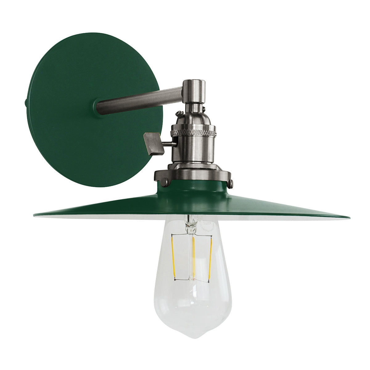 Montclair Light Works - SCM403-42-96 - One Light Wall Sconce - Uno - Forest Green with Brushed Nickel