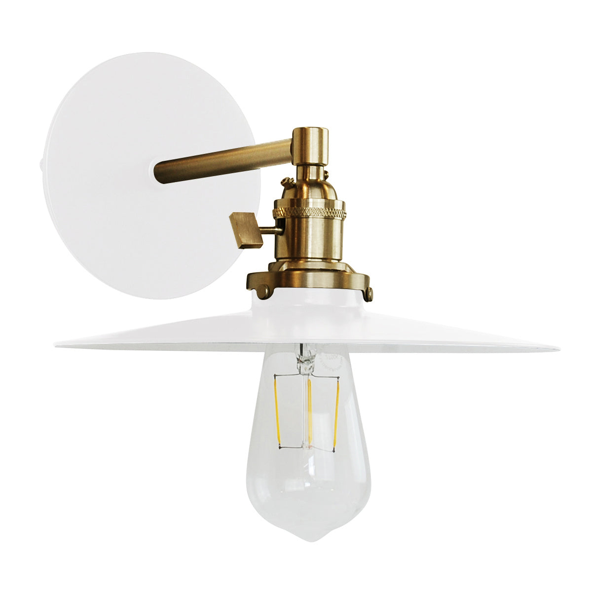 Montclair Light Works - SCM403-44-91 - One Light Wall Sconce - Uno - White with Brushed Brass