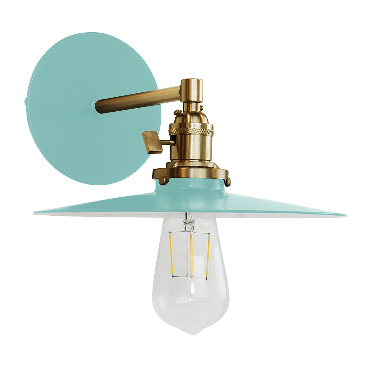 Montclair Light Works - SCM403-48-91 - One Light Wall Sconce - Uno - Sea Green with Brushed Brass