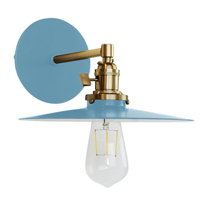 Montclair Light Works - SCM403-54-91 - One Light Wall Sconce - Uno - Light Blue with Brushed Brass