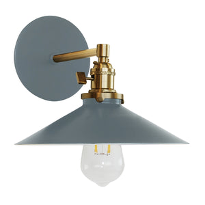 Montclair Light Works - SCM404-40-91 - One Light Wall Sconce - Uno - Slate Gray with Brushed Brass