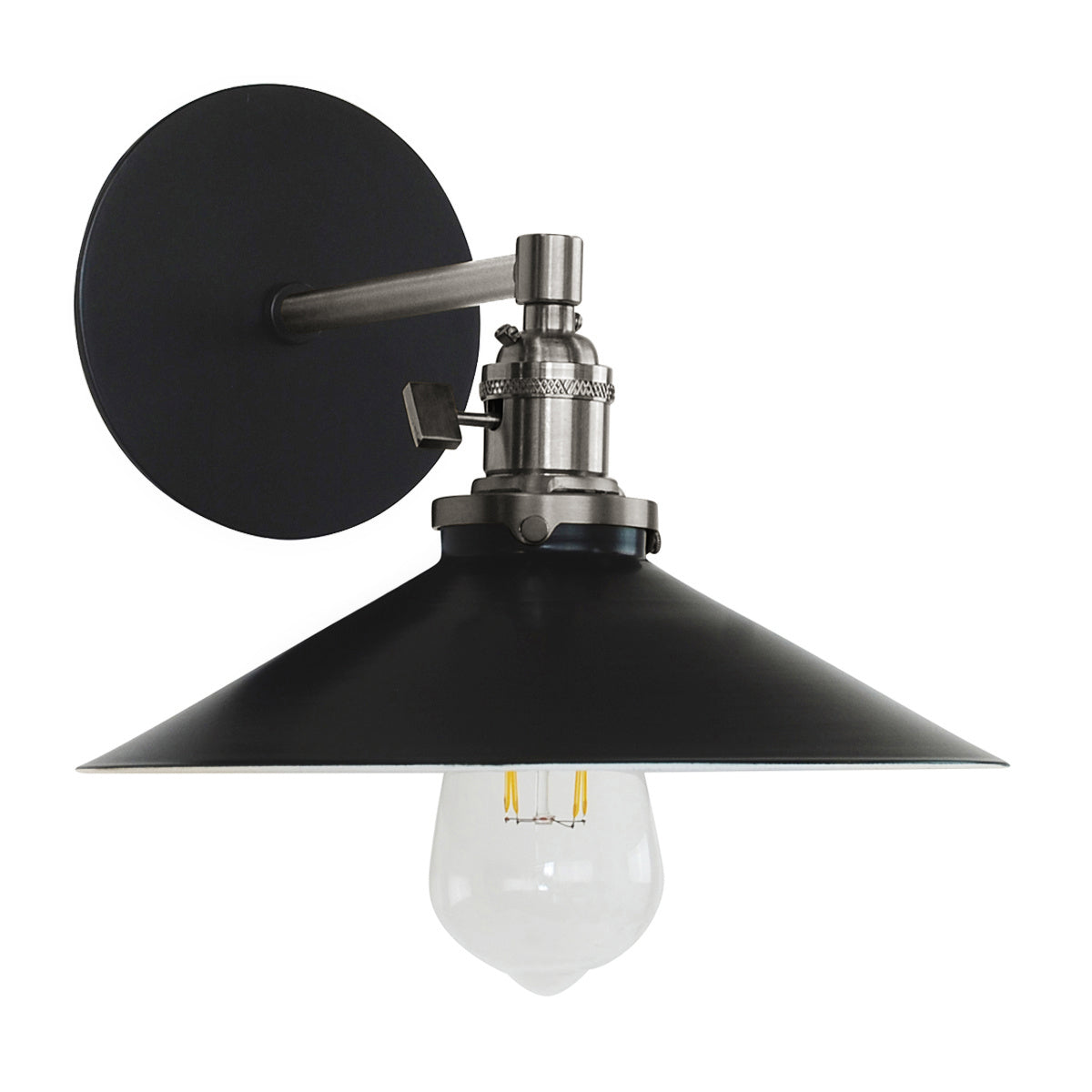 Montclair Light Works - SCM404-41-96 - One Light Wall Sconce - Uno - Black with Brushed Nickel