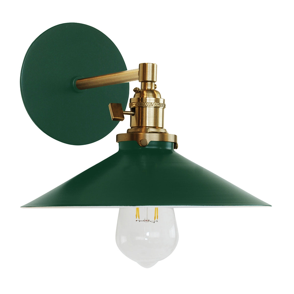 Montclair Light Works - SCM404-42-91 - One Light Wall Sconce - Uno - Forest Green with Brushed Brass