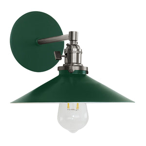 Montclair Light Works - SCM404-42-96 - One Light Wall Sconce - Uno - Forest Green with Brushed Nickel