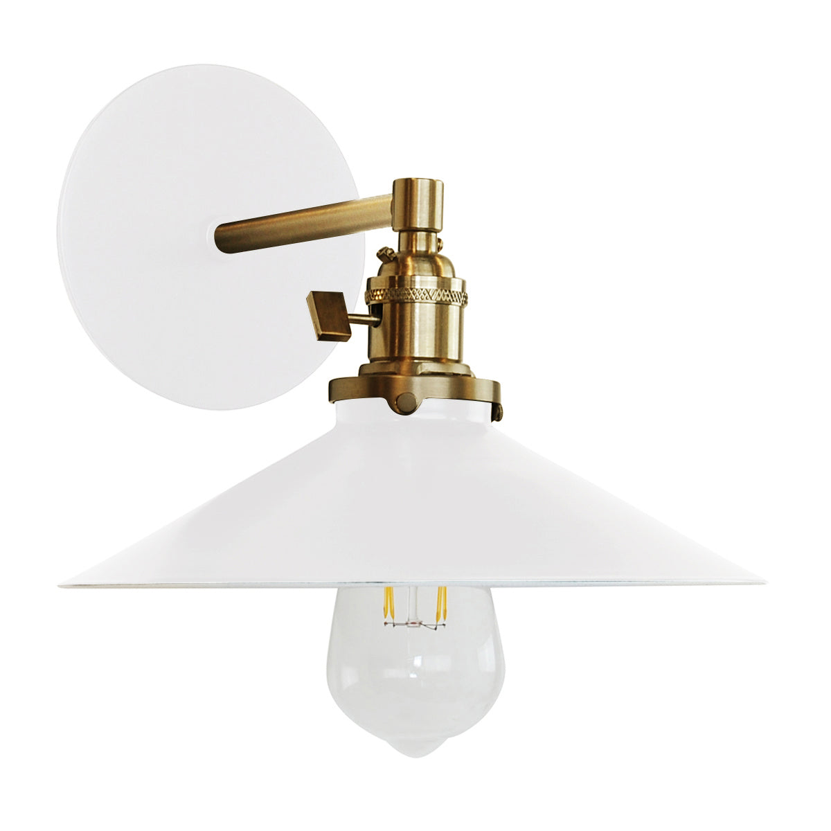 Montclair Light Works - SCM404-44-91 - One Light Wall Sconce - Uno - White with Brushed Brass