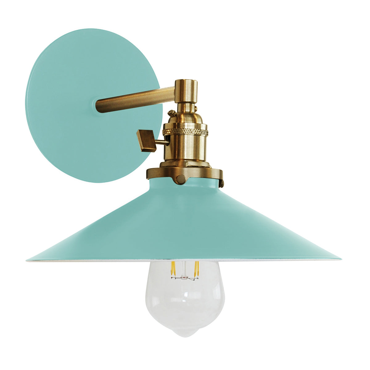 Montclair Light Works - SCM404-48-91 - One Light Wall Sconce - Uno - Sea Green with Brushed Brass