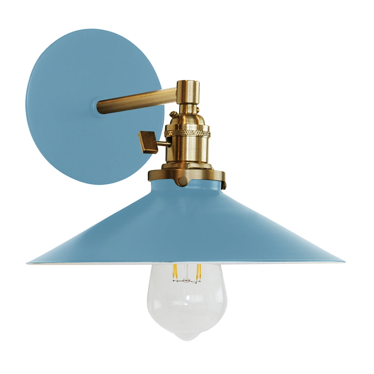 Montclair Light Works - SCM404-54-91 - One Light Wall Sconce - Uno - Light Blue with Brushed Brass