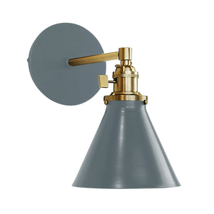 Montclair Light Works - SCM405-40-91 - One Light Wall Sconce - Uno - Slate Gray with Brushed Brass