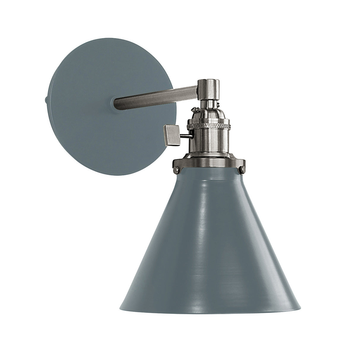 Montclair Light Works - SCM405-40-96 - One Light Wall Sconce - Uno - Slate Gray with Brushed Nickel