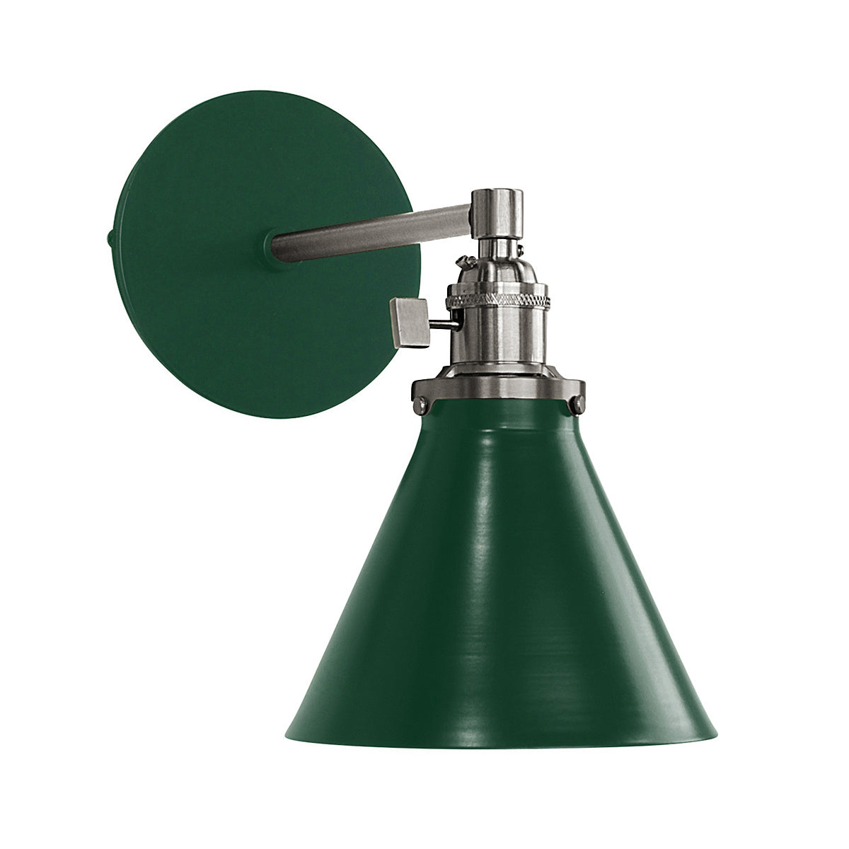 Montclair Light Works - SCM405-42-96 - One Light Wall Sconce - Uno - Forest Green with Brushed Nickel