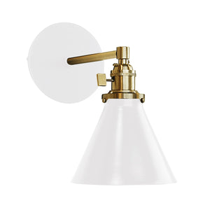 Montclair Light Works - SCM405-44-91 - One Light Wall Sconce - Uno - White with Brushed Brass