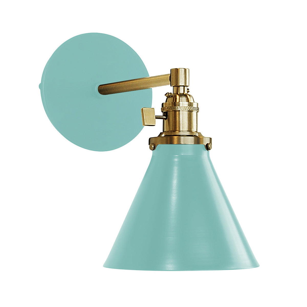 Montclair Light Works - SCM405-48-91 - One Light Wall Sconce - Uno - Sea Green with Brushed Brass