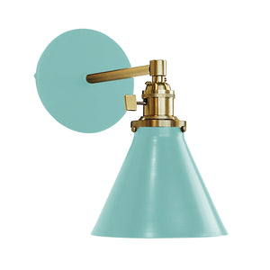 Montclair Light Works - SCM405-48-91 - One Light Wall Sconce - Uno - Sea Green with Brushed Brass