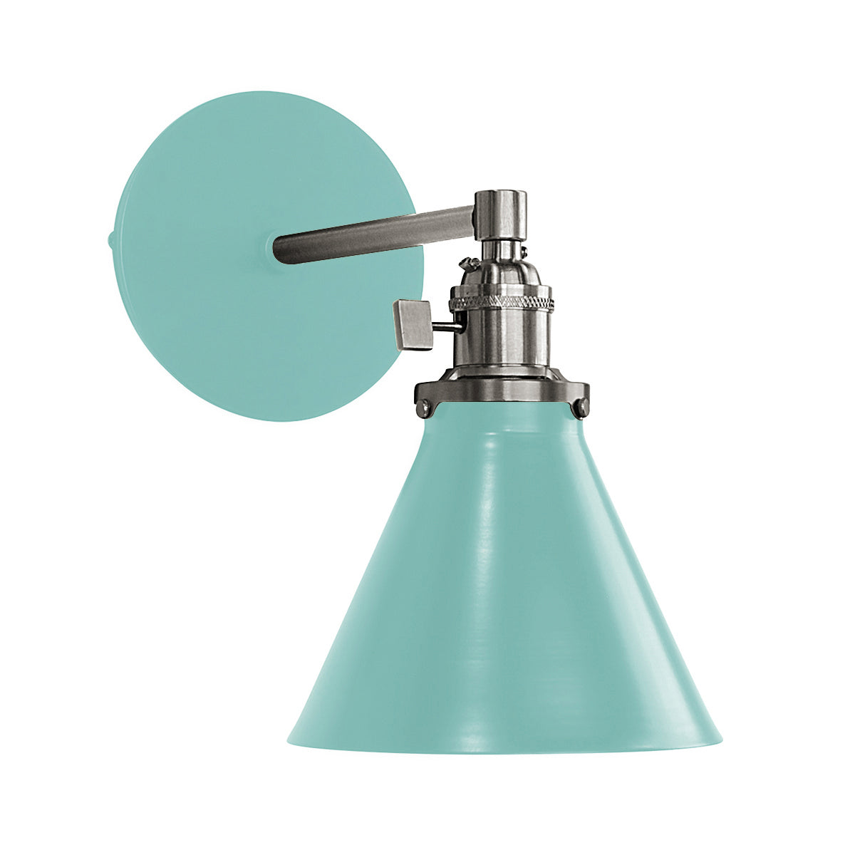 Montclair Light Works - SCM405-48-96 - One Light Wall Sconce - Uno - Sea Green with Brushed Nickel