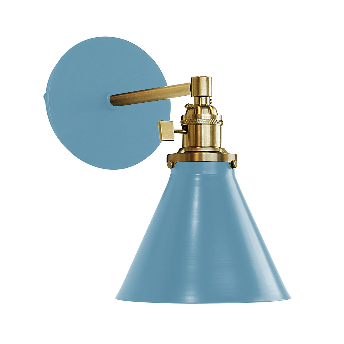 Montclair Light Works - SCM405-54-91 - One Light Wall Sconce - Uno - Light Blue with Brushed Brass