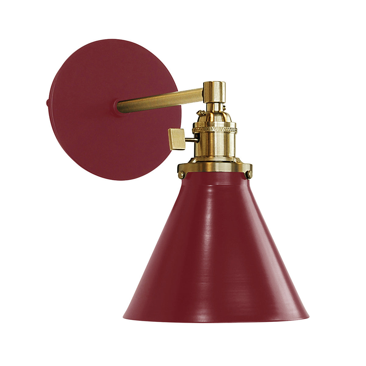 Montclair Light Works - SCM405-55-91 - One Light Wall Sconce - Uno - Barn Red with Brushed Brass