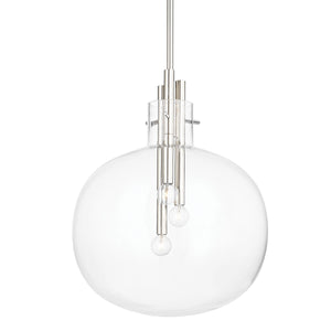 Hudson Valley - 3918-PN - Three Light Pendant - Hempstead - Polished Nickel