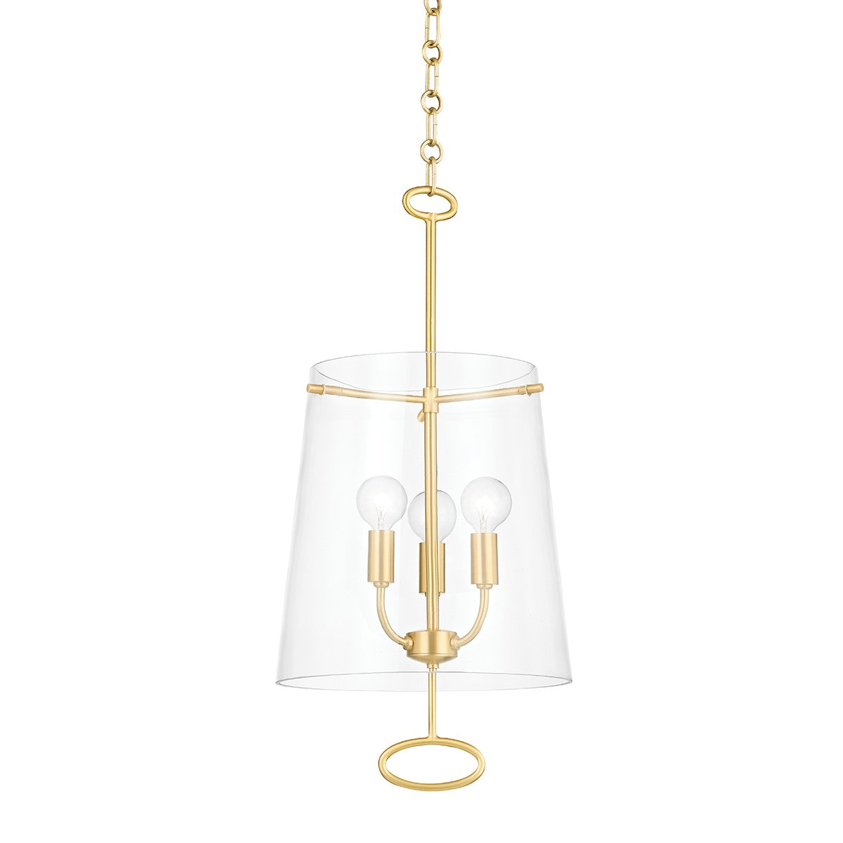 Hudson Valley - 4711-AGB - Three Light Pendant - James - Aged Brass