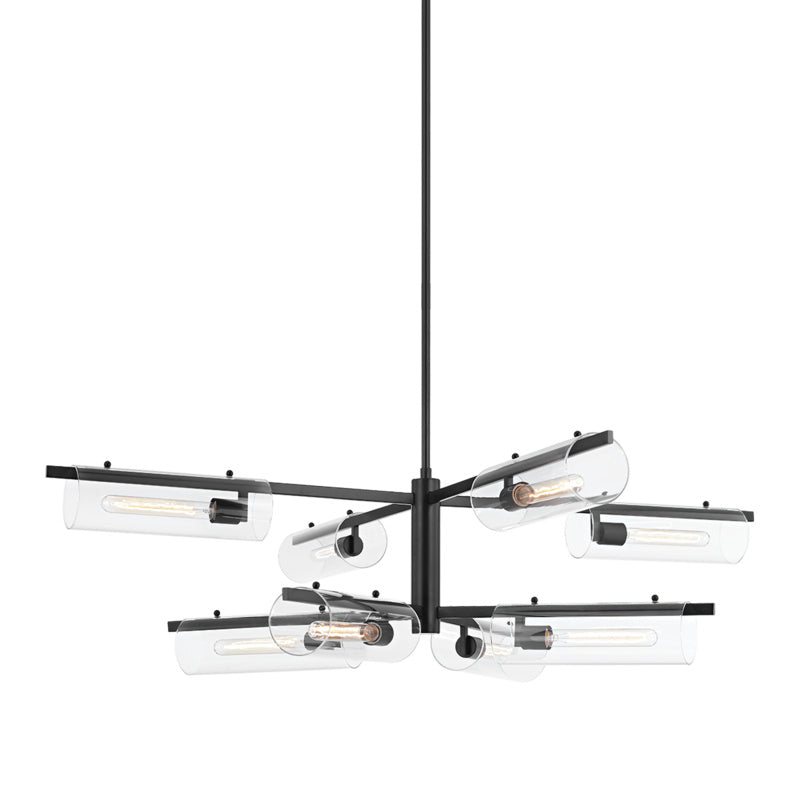 Mitzi - H326808-SBK - Eight Light Chandelier - Ariel - Soft Black