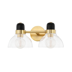 Mitzi - H482302-AGB - Two Light Bath and Vanity - Camile - Aged Brass