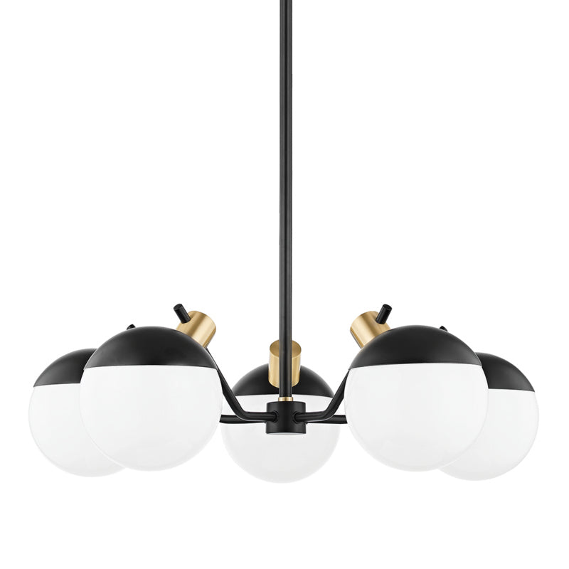 Mitzi - H573805-AGB/SBK - LED Chandelier - Miranda - Aged Brass/Soft Black